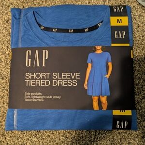 GAP Azure Short Sleeve Tiered Dress